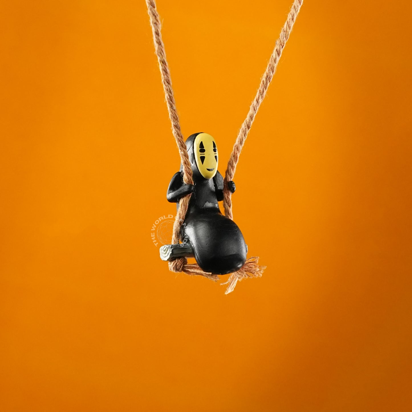 Minimalist Art of No-Face on a Rope Swing