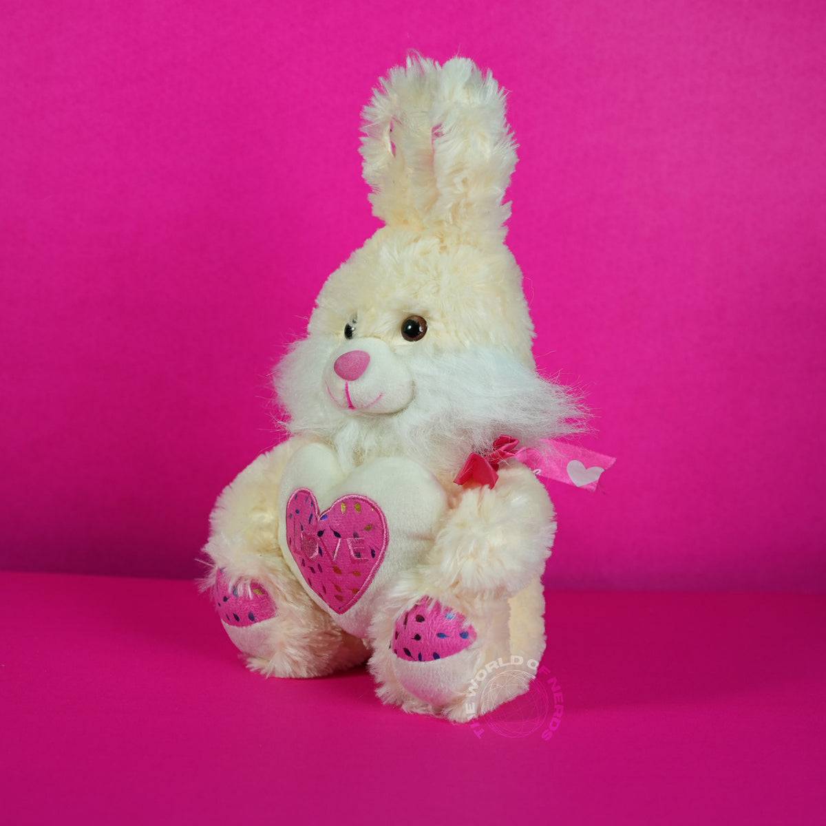 Rabbit Soft Toy – Cream (Heart Edition) - The World Of Nerds