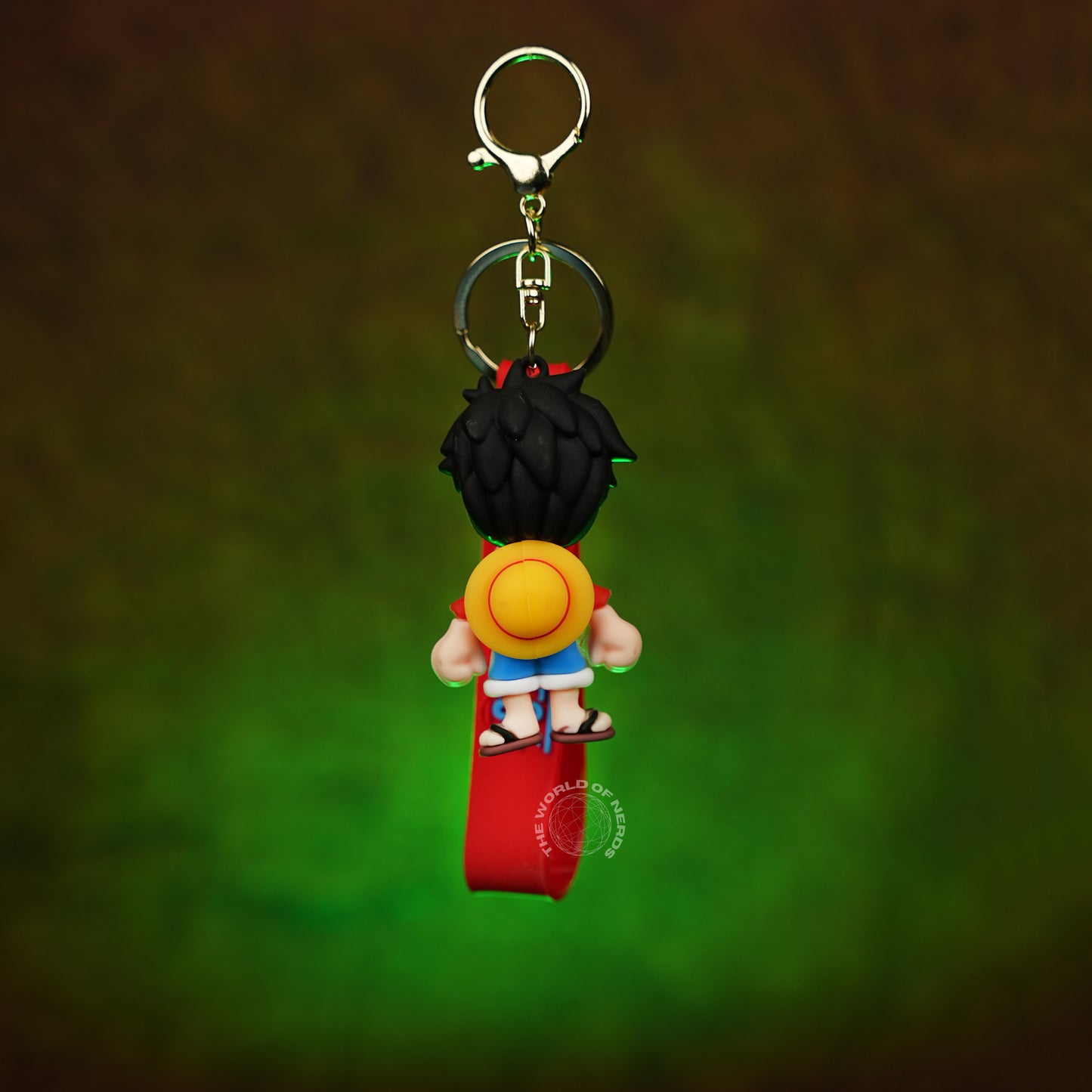 One Piece Monkey D. Luffy Laughing Chibi 3D Rubber Keychain - The World Of Nerds