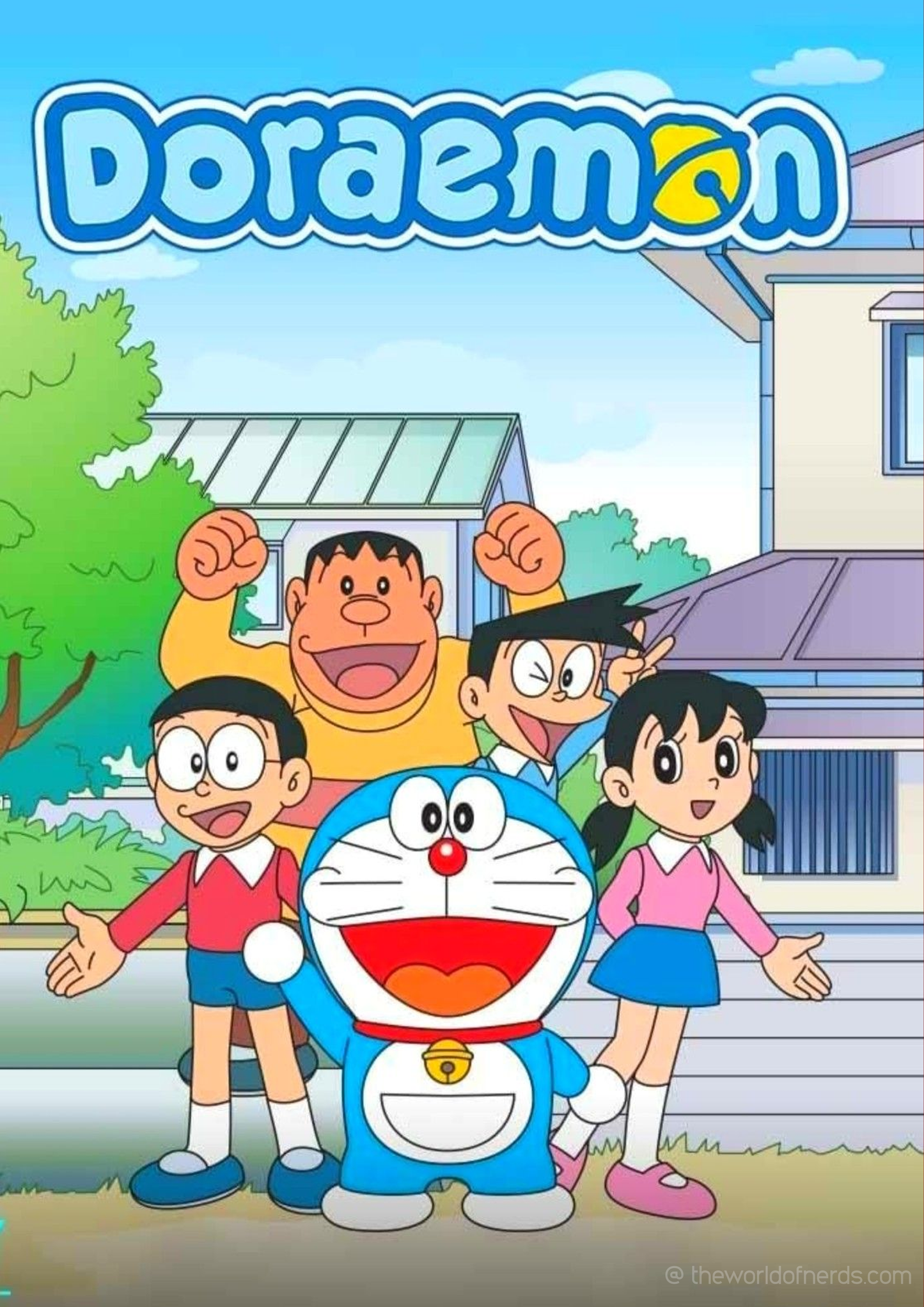Doraemon Friends A3+ HD Anime Wall Poster - The World Of Nerds