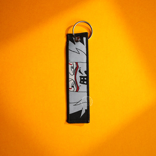 Naruto Jiraiya Keychain | Double-Sided Fabric Key Ring Anime Accessory