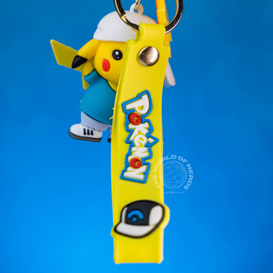 POKEMON PIKACHU WITH BASEBALL CAP KEYCHAIN