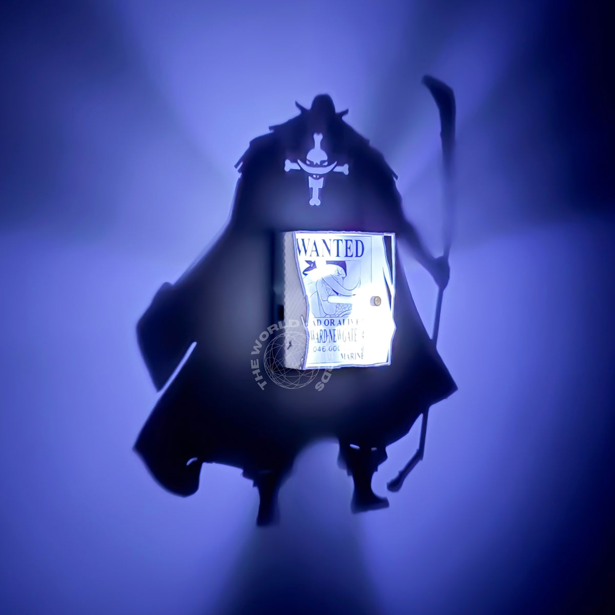 Edward Newgate Whitebeard Wanted Shadow Light Box – One Piece LED Wall Decor