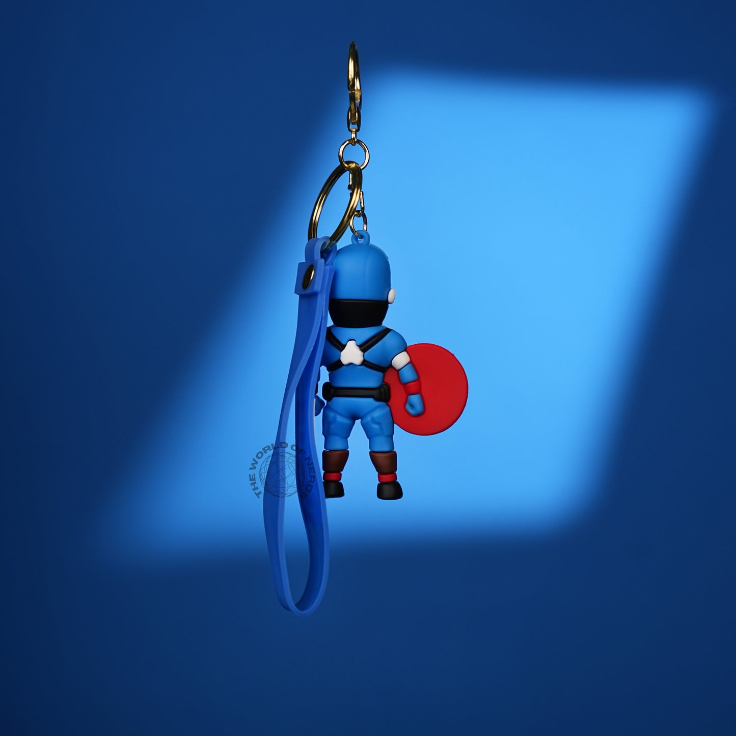 Captain America Chibi 3D Rubber Keychain with “Hero” Strap - The World Of Nerds