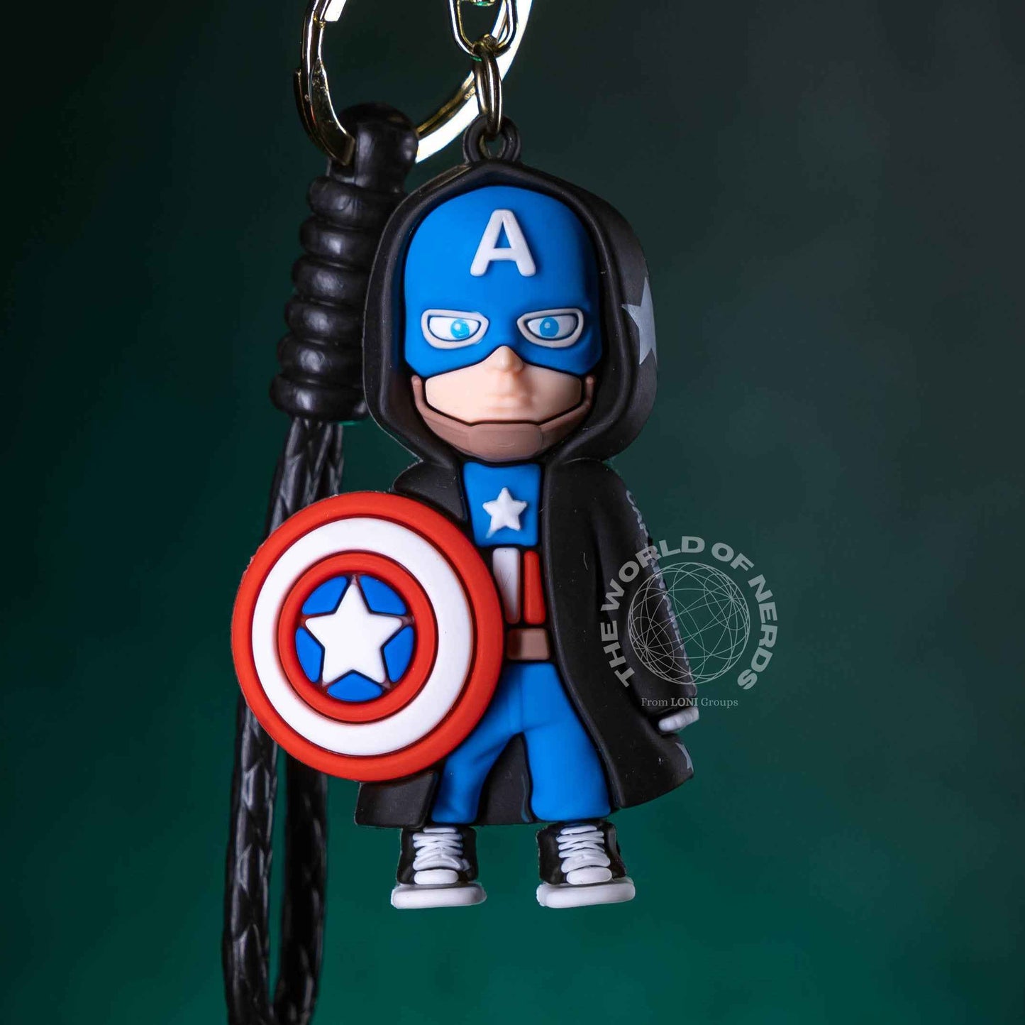 Captain America Black Coat Keychain - Stylish Superhero Accessory