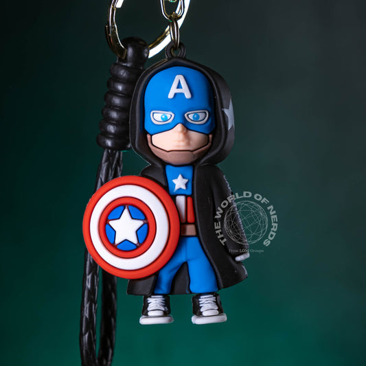 CAPTAIN AMERICA IN BLACK COAT KEYCHAIN