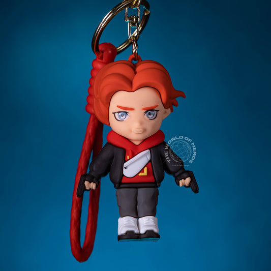 BLACK WIDOW IN HOODY KEYCHAIN