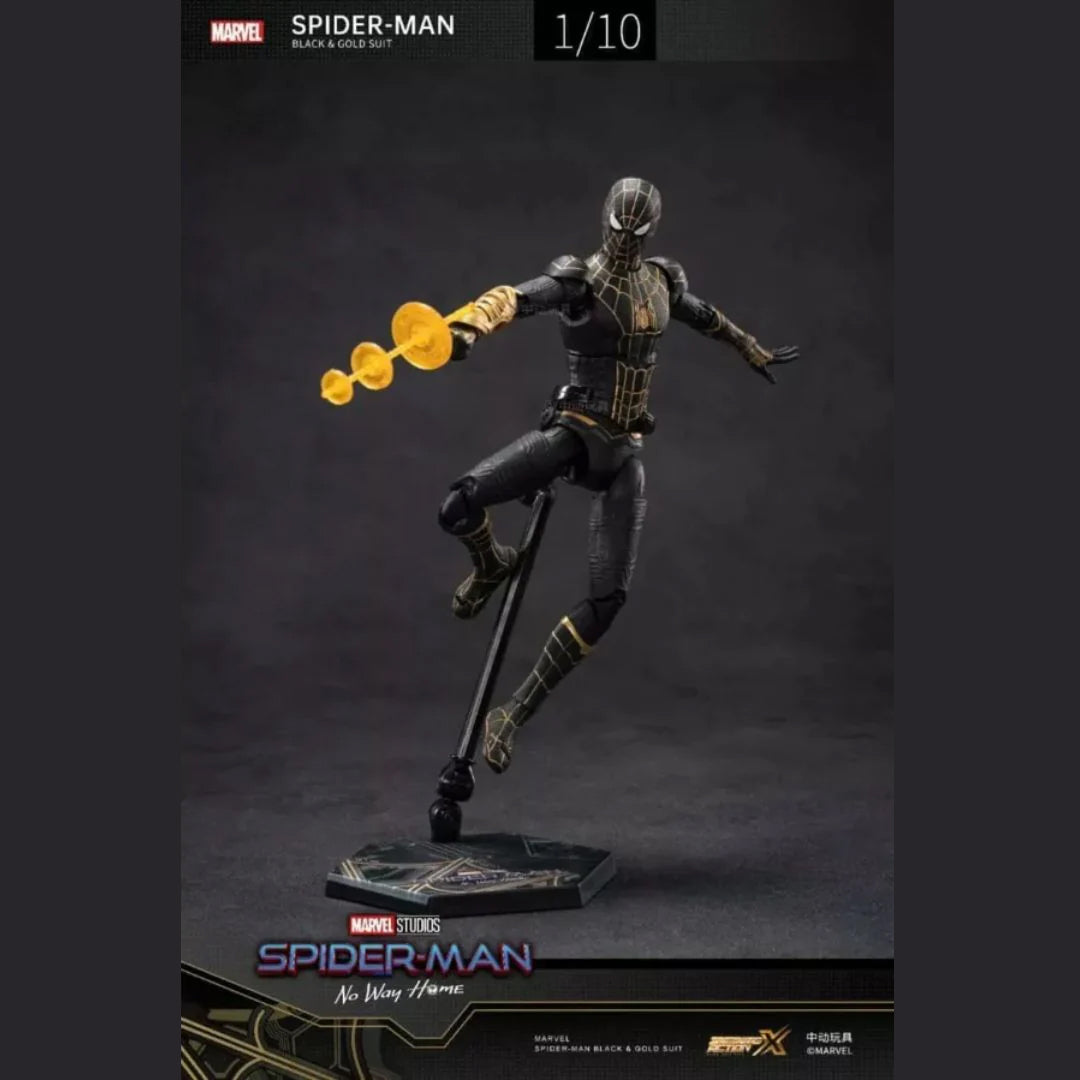 ZD toys Spider-Man: Black & Gold Suit Action Figure – No Way Home Edition - The World Of Nerds