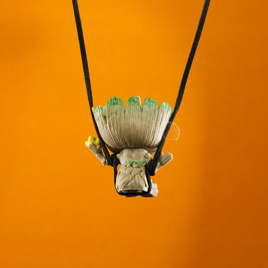 Adorable Groot Figurine Hanging Joyfully