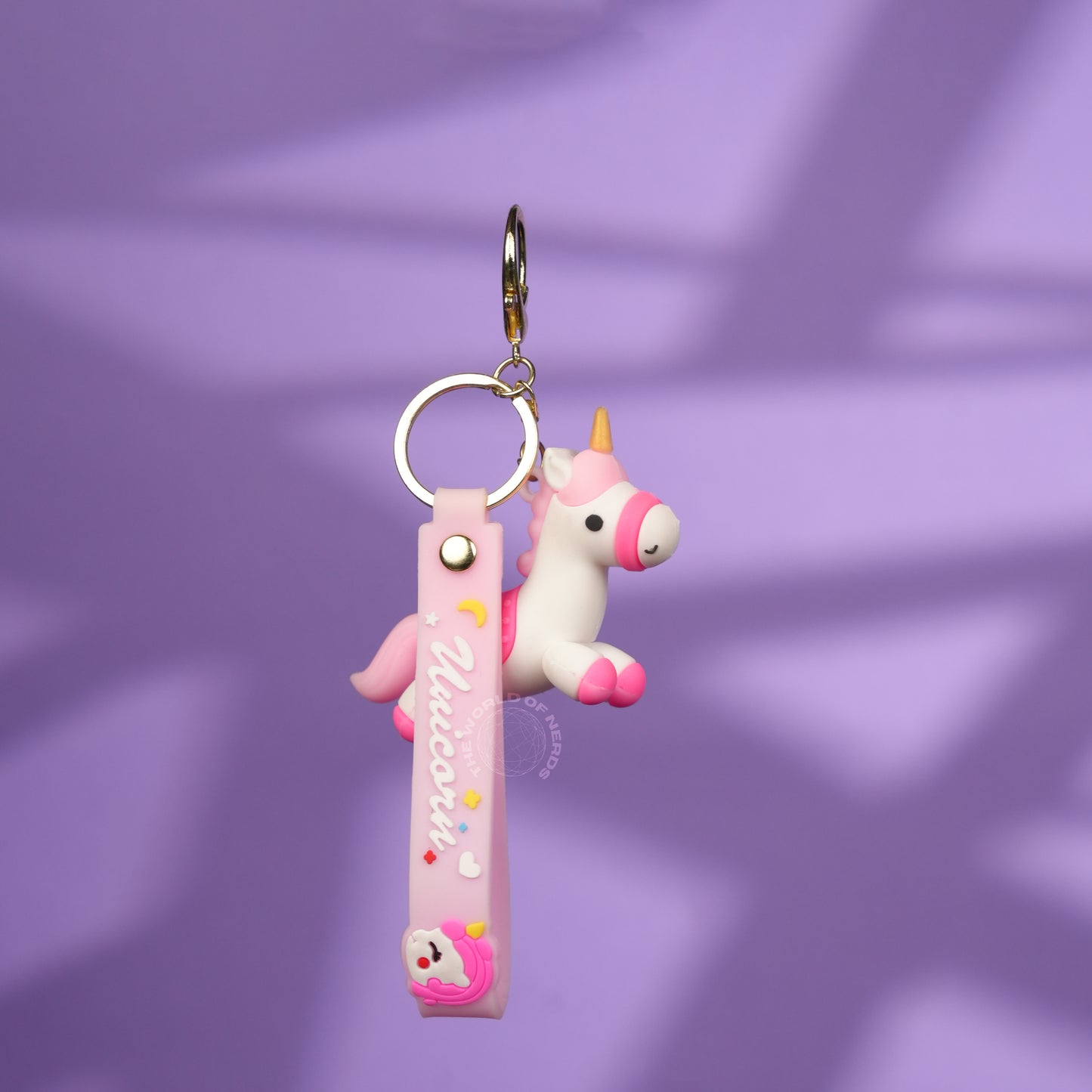 Pink Unicorn Cute Strap Keychain