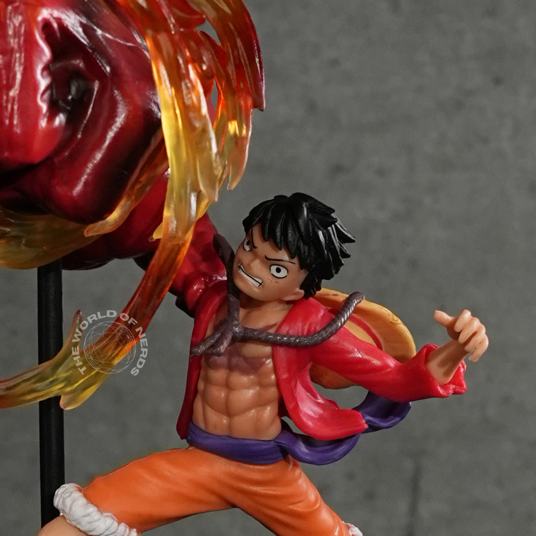 One Piece Luffy Statue with Red Giant Punch Figure
