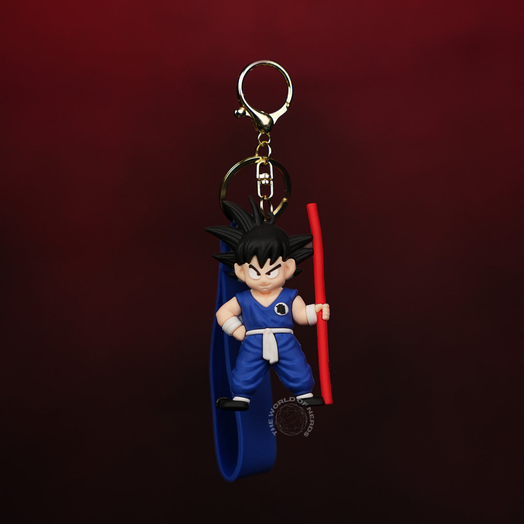 Goku Power Staff Blue Outfit Keychain