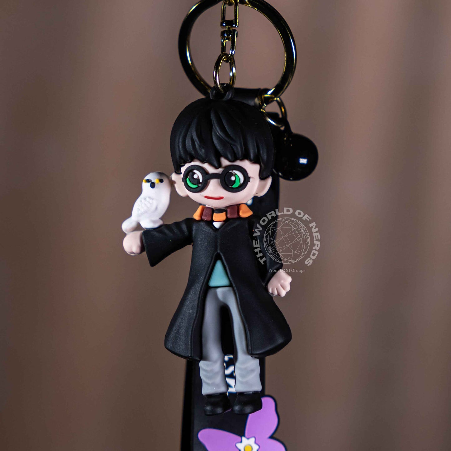 HARRY POTTER WITH OWL HEDWIG KEYCHAIN