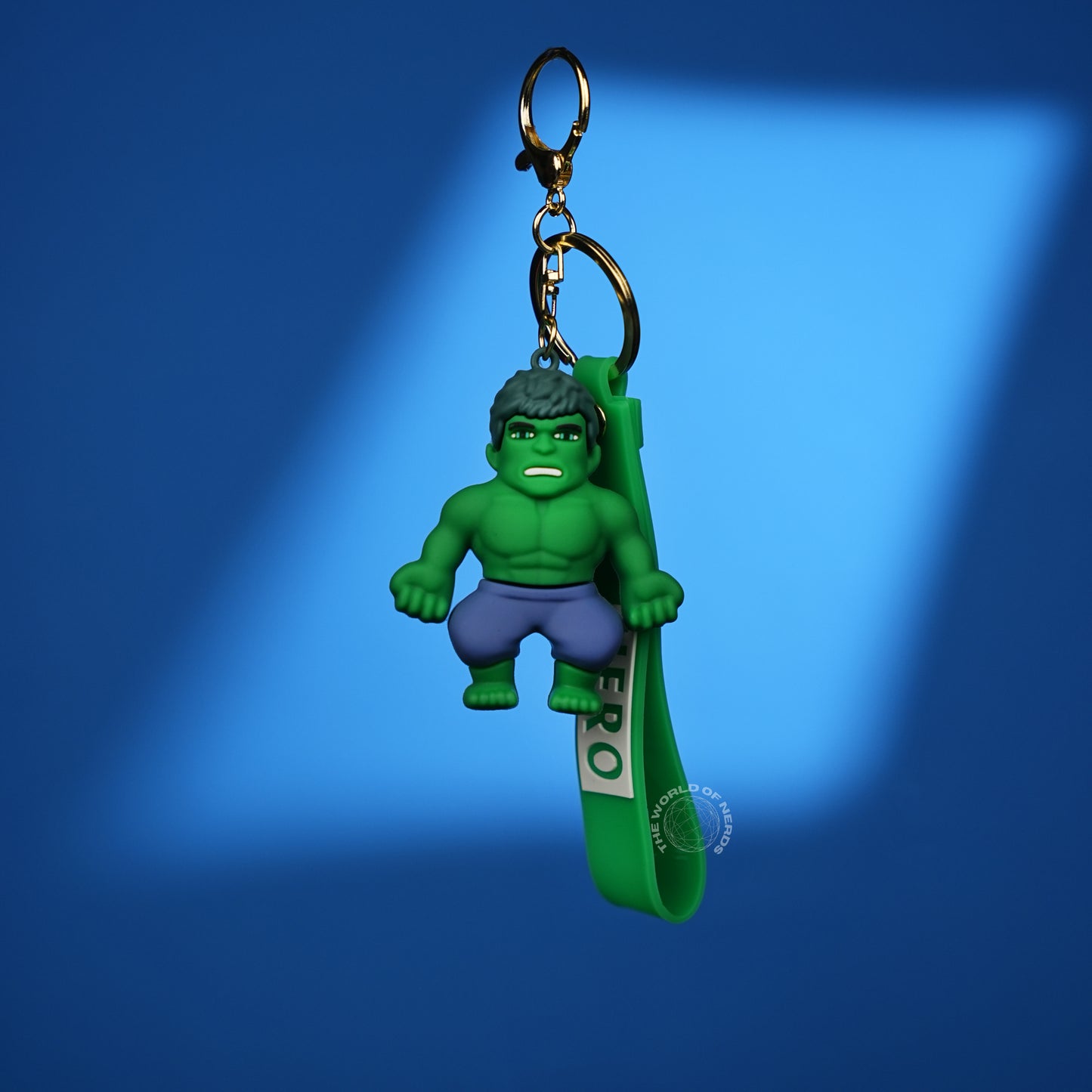 Hulk Chibi 3D Rubber Keychain with “Hero” Strap - The World Of Nerds