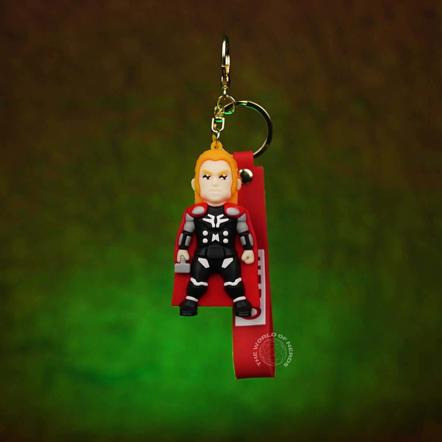 Thor Chibi 3D Rubber Keychain with “Hero” Strap - The World Of Nerds