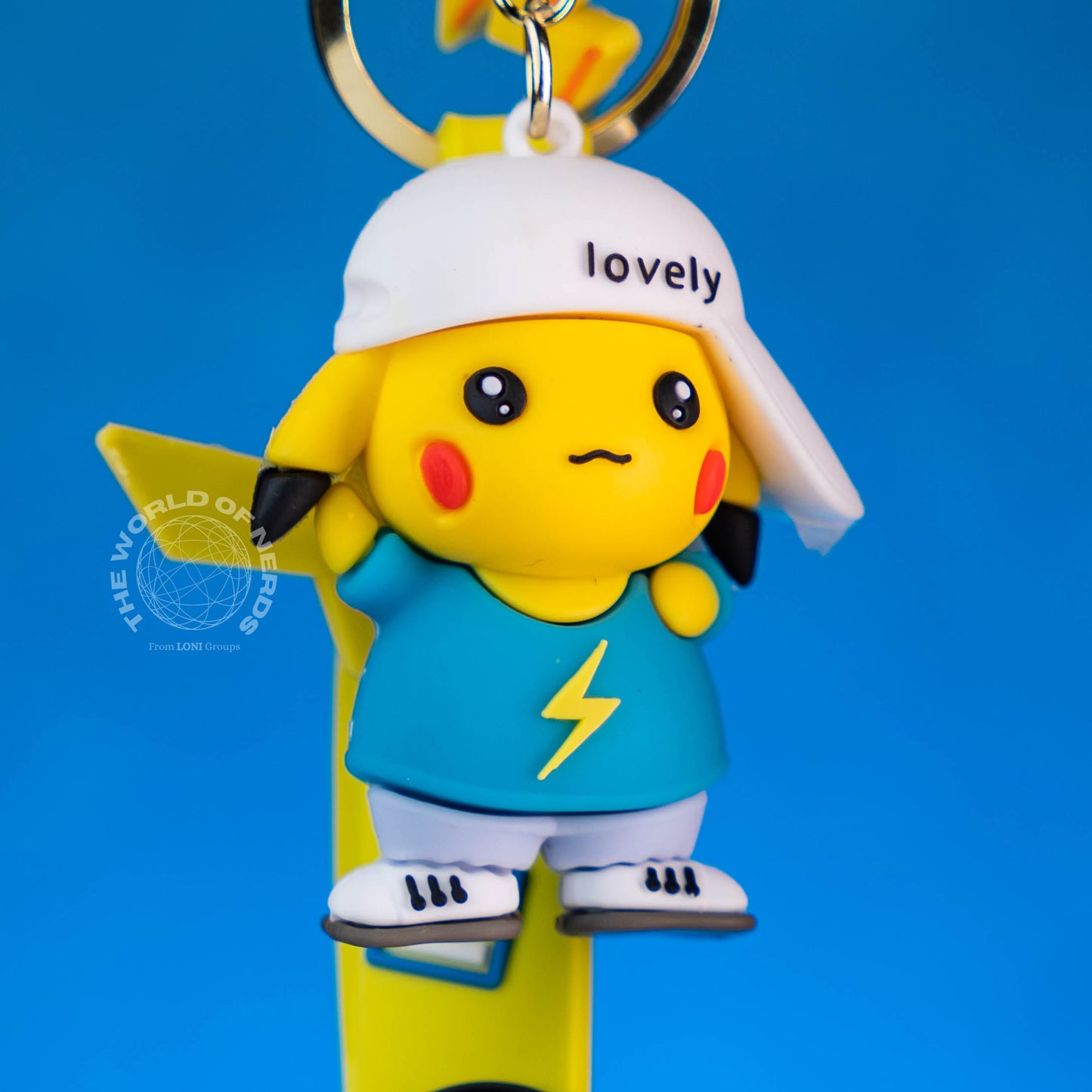 POKEMON PIKACHU WITH BASEBALL CAP KEYCHAIN