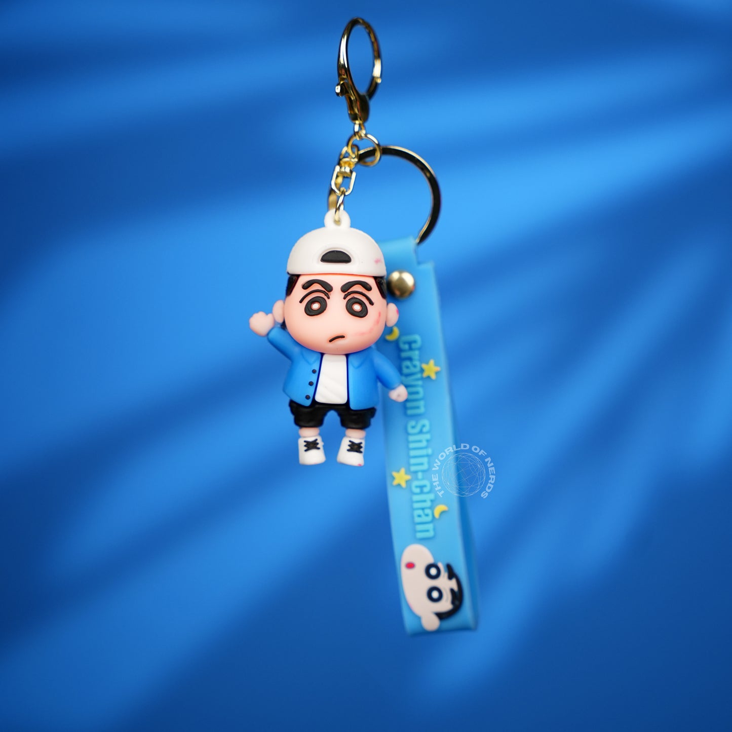 Shin Chan Blue Outfit Cartoon Strap Keychain
