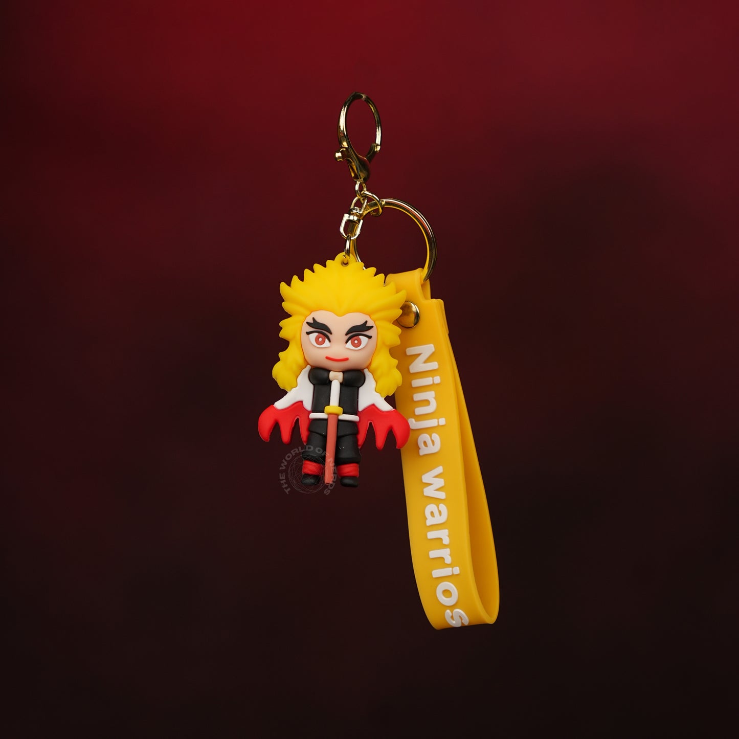 Kyojuro Rengoku Sword Pose Flame Keychain
