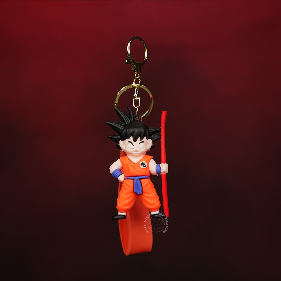 Goku Power Staff Orange Outfit Keychain