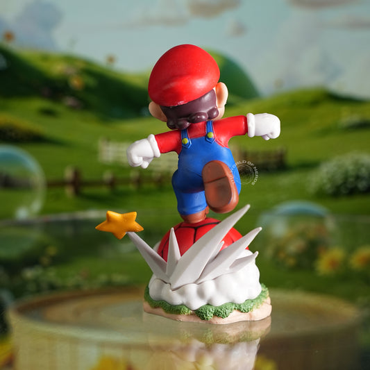Mario with Star Power & Red Shell Base