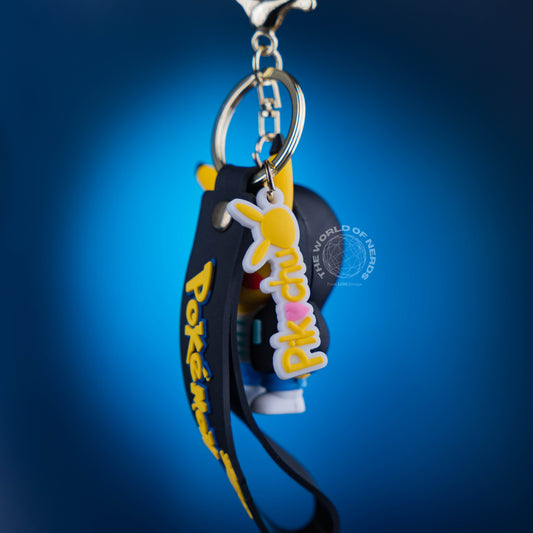 PIKACHU WITH BLACK COAT KEYCHAIN