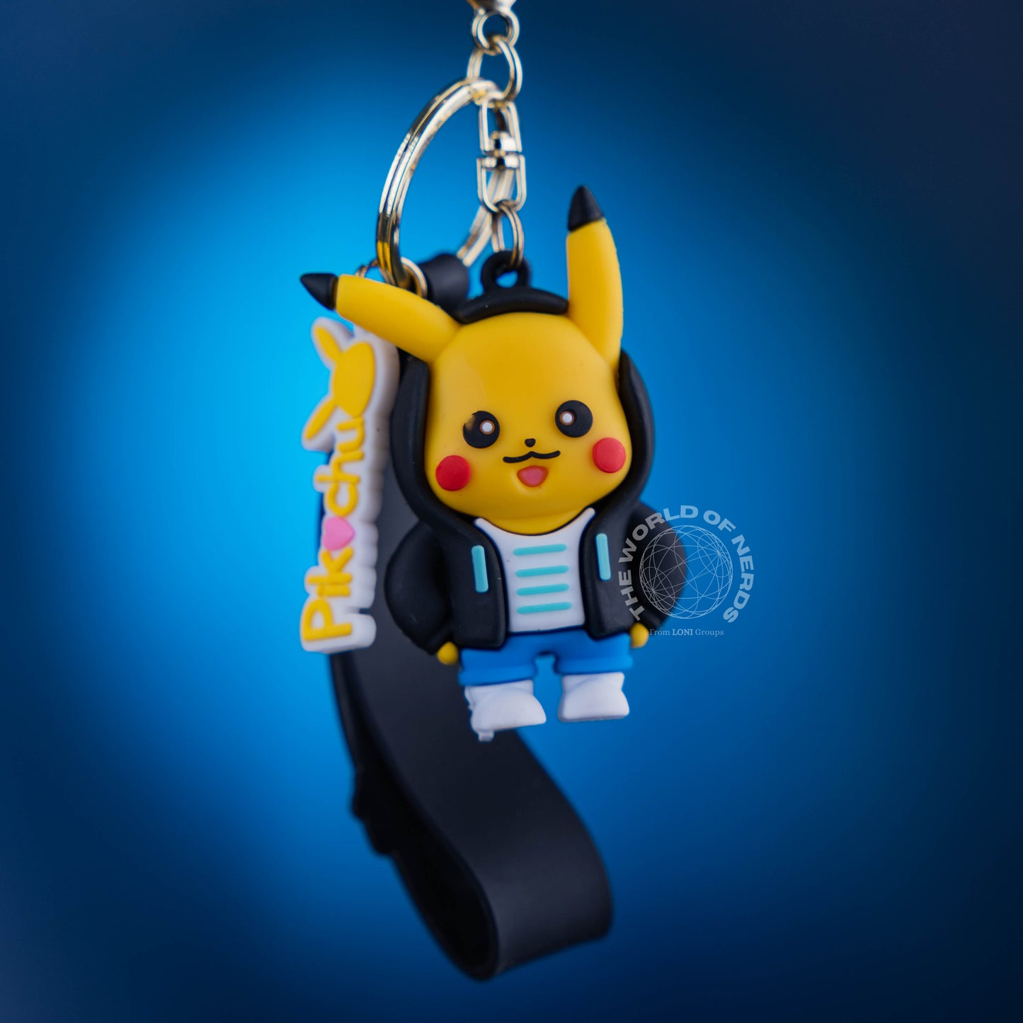 PIKACHU WITH BLACK COAT KEYCHAIN