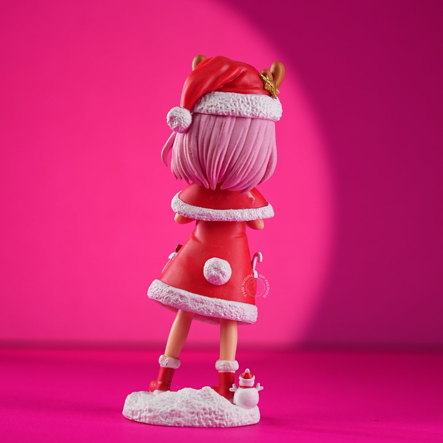 Festive Holiday Collectible – Pink-Haired Anime Figurine