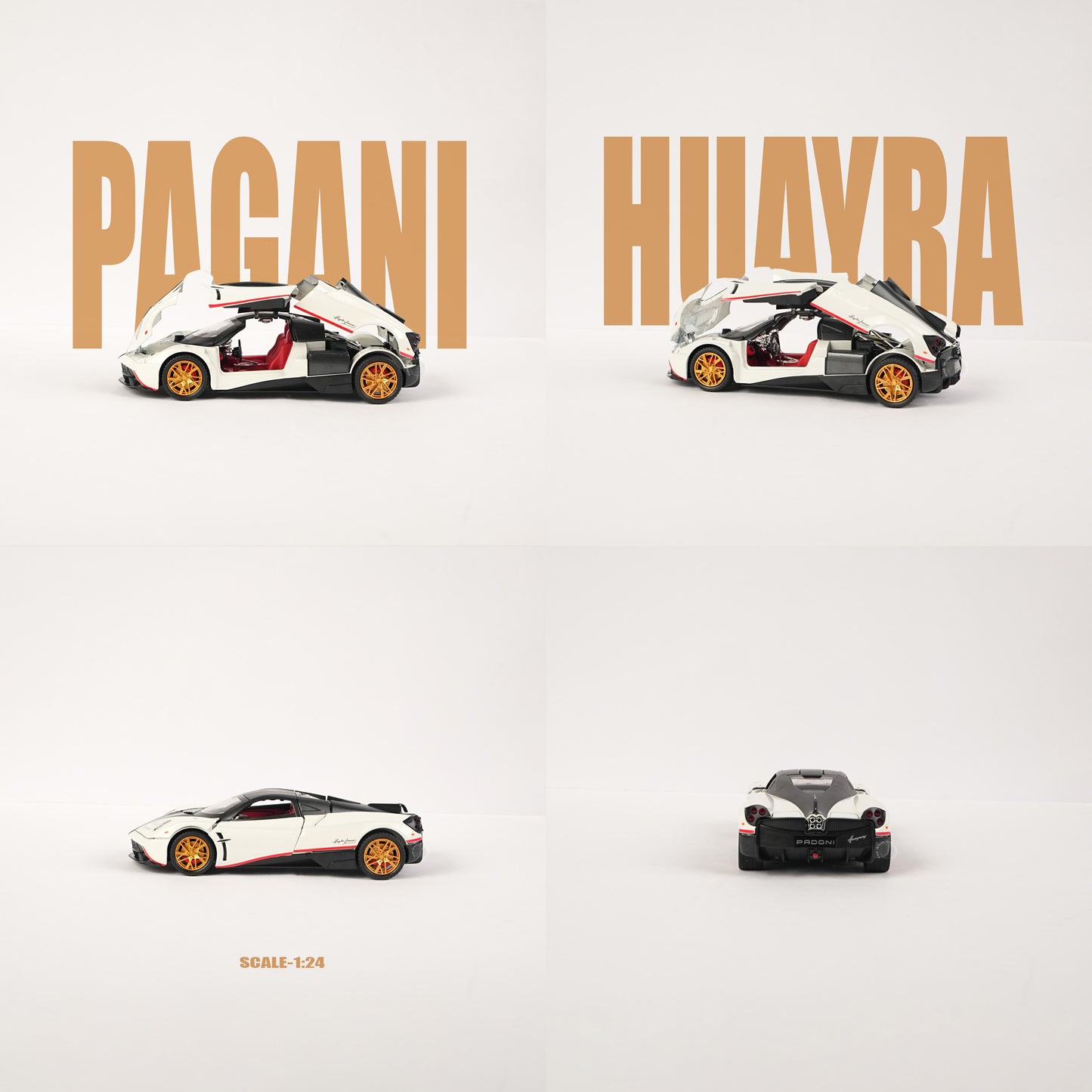 Pagani Hypercar Display Model with Red Interior Detailing