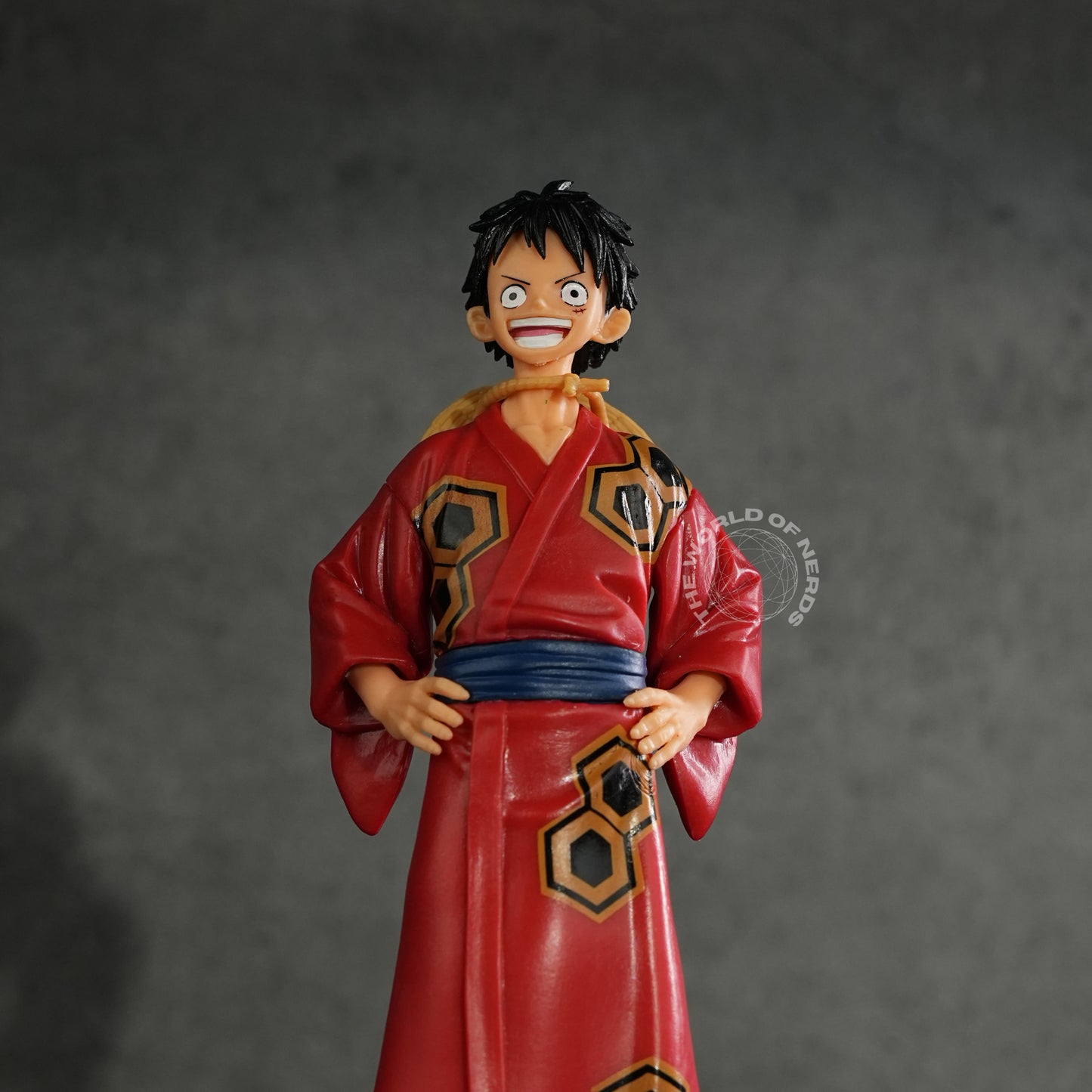 Straw Hat Luffy Ready for Battle in Traditional Robe