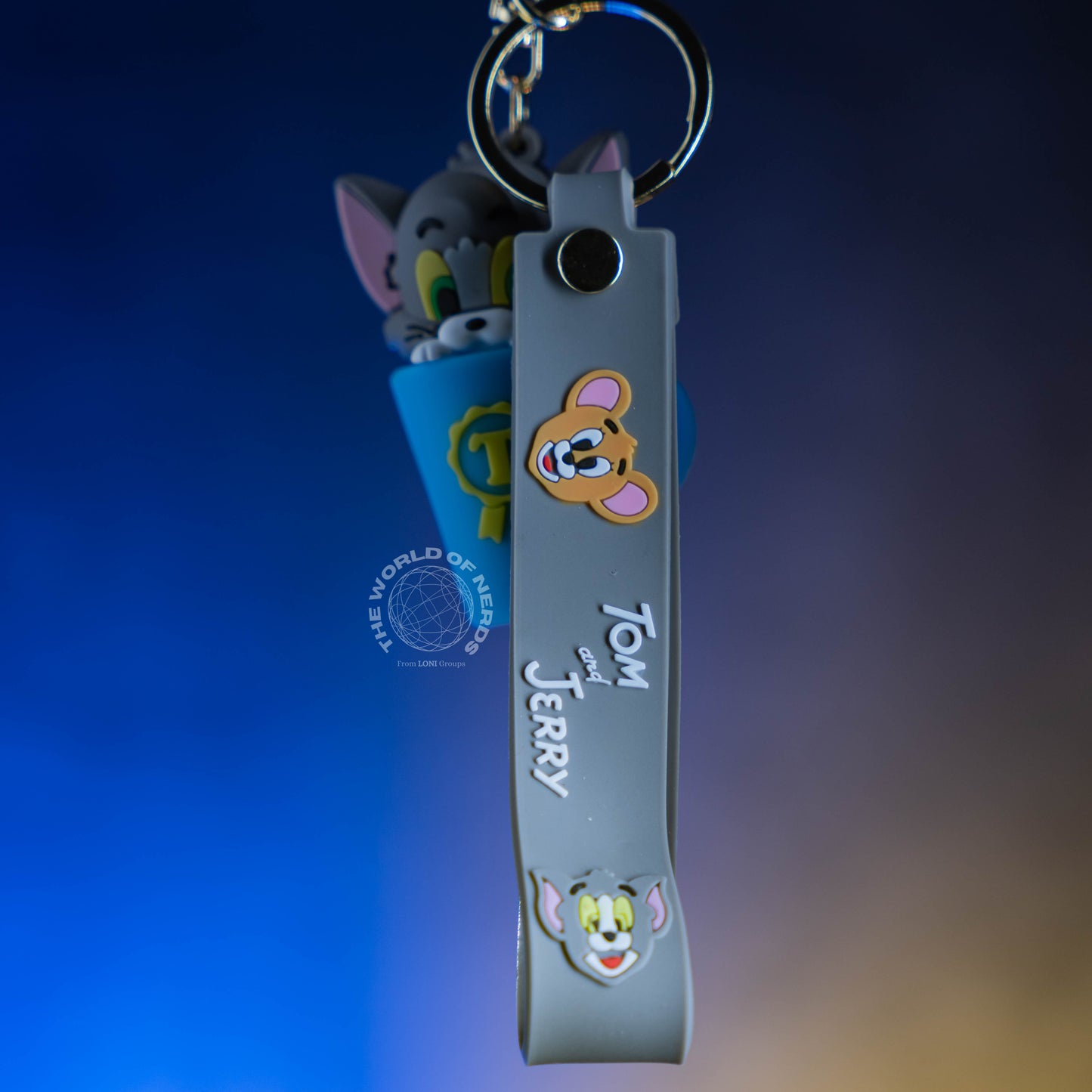 TOM INSIDE BLUE CUP KEYCHAIN