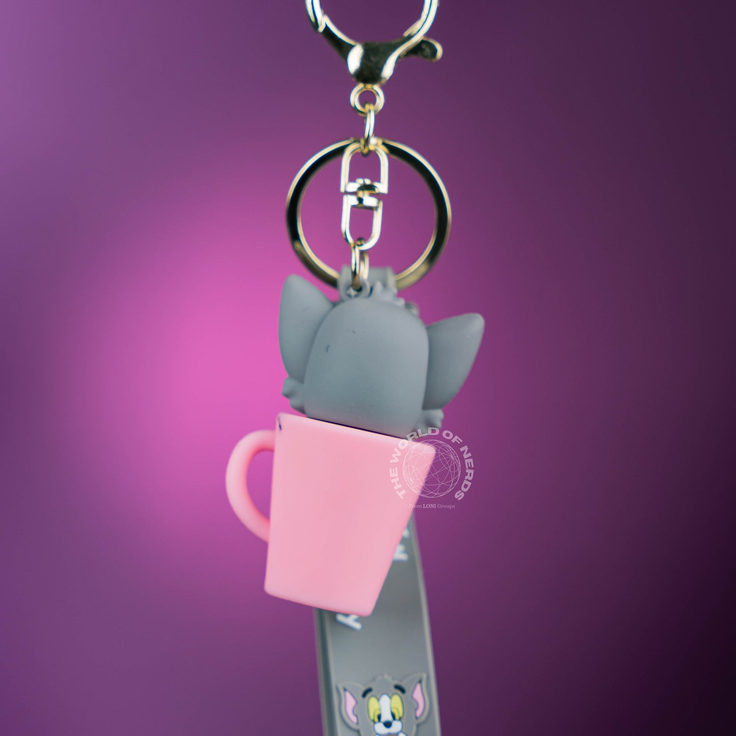 TOM INSIDE PINK CUP KEYCHAIN