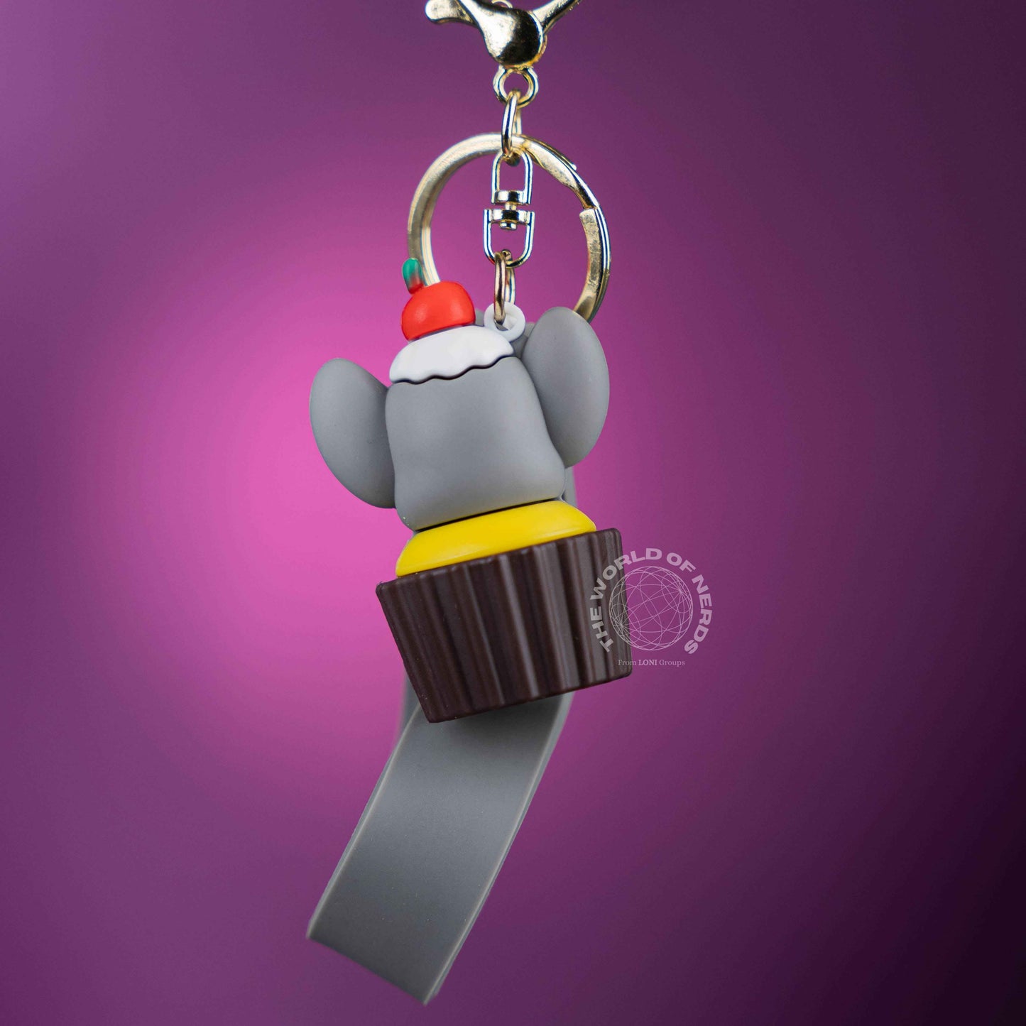 JERRY INSIDE CUPCAKE KEYCHAIN - Adorable Jerry Cupcake Keychain for Sweet Accessory Lovers