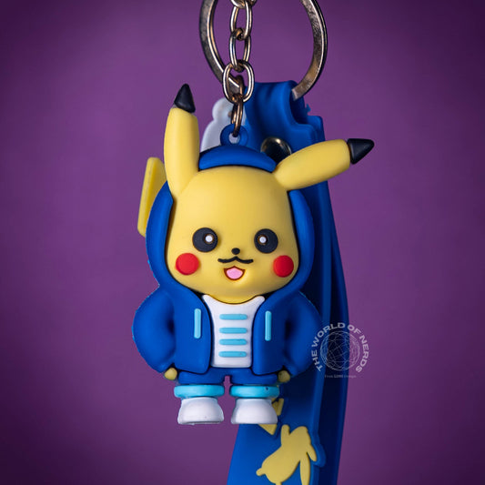 PIKACHU IN BLUE COAT KEYCHAIN
