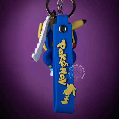 Pikachu Blue Coat Keychain - Adorable Accessory for Pokemon Fans - 2