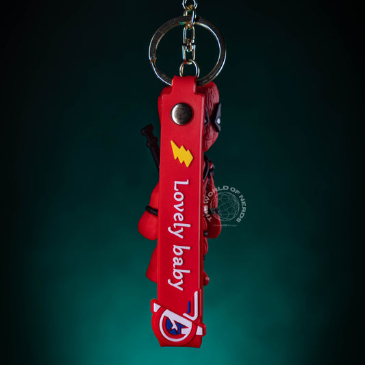 GROOT AS DEADPOOL KEYCHAIN