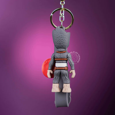 Groot Captain America Keychain - Heroic Charm for Marvel Fans - 2