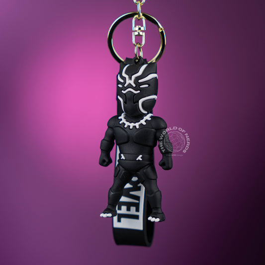 Black Panther Inspired Superhero Keychain