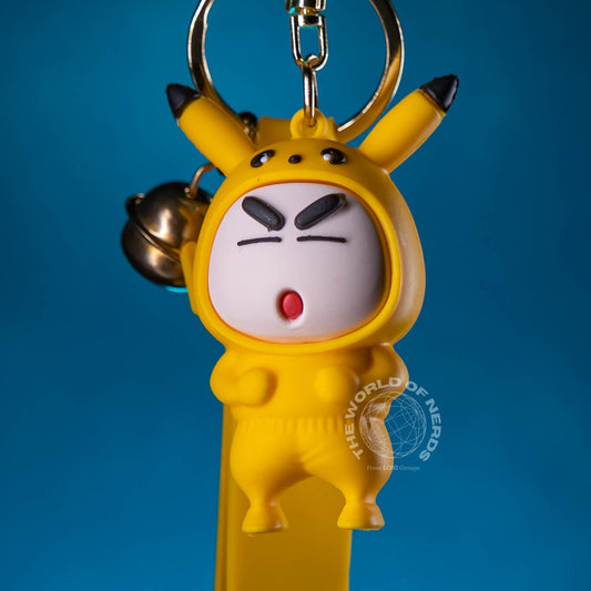 SHIN CHAN AS PIKACHU KEYCHAIN