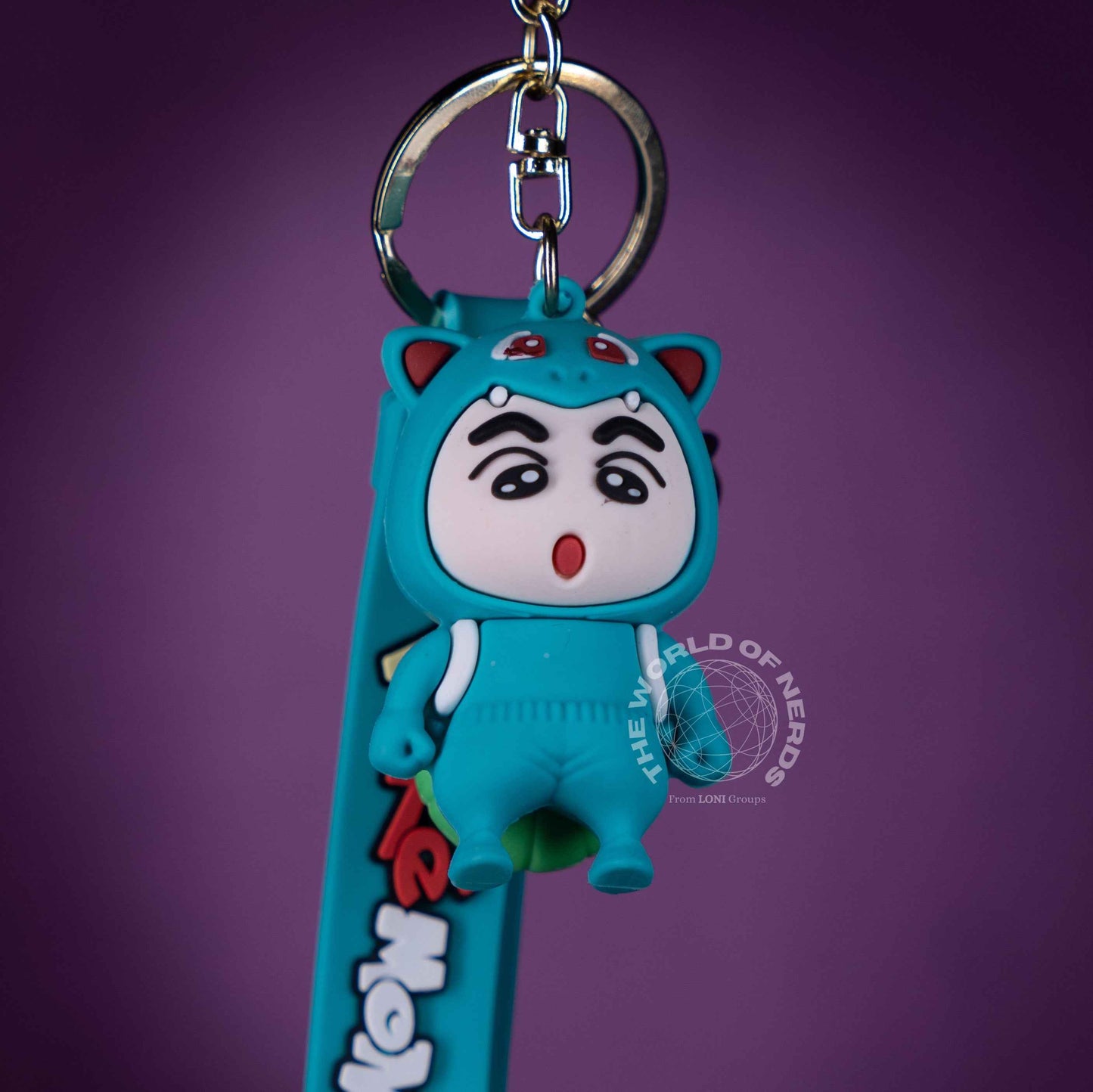 Shin Chan Bulbasaur Keychain - Adorable Anime Collectible Accessory