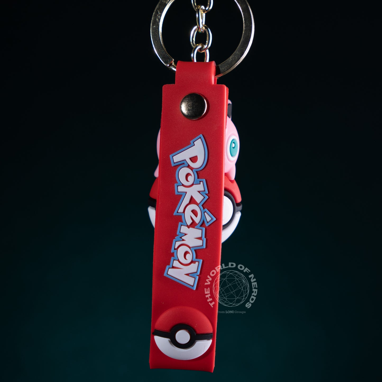 JIGGLYPUFF ON POKEBALL KEYCHAIN