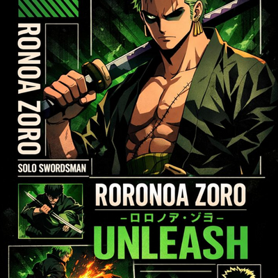 Roronoa Zoro – Solo Swordsman A3+ HD Wall Poster - 2
