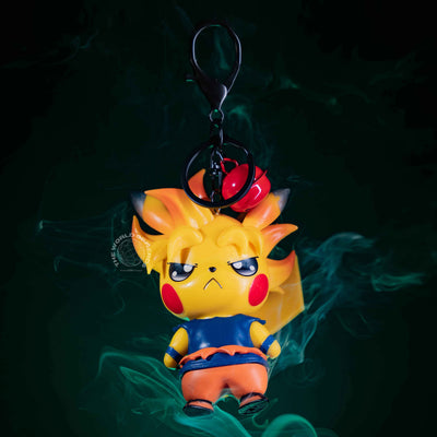 Pikachu Goku Keychain - Unique Anime Collectible Accessory