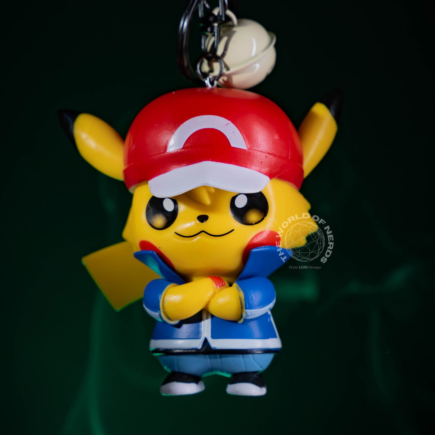 PIKACHU AS ASH KEYCHAIN