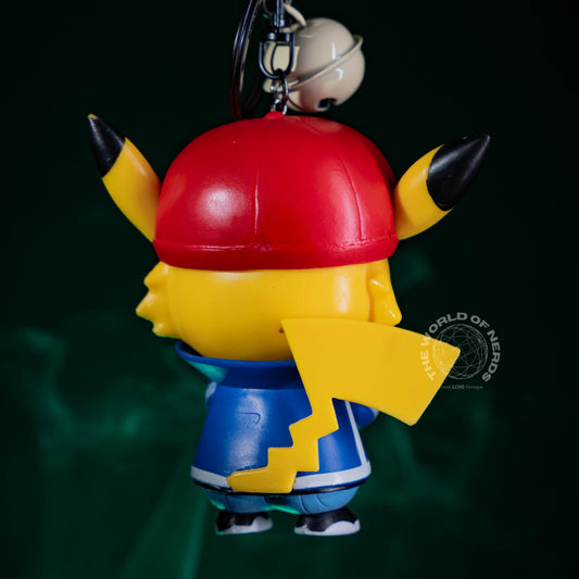 PIKACHU AS ASH KEYCHAIN
