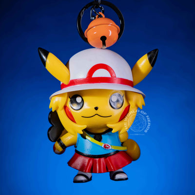 Pikachu Leaf Keychain - Adorable Pokémon Accessory for Everyday Use - 2