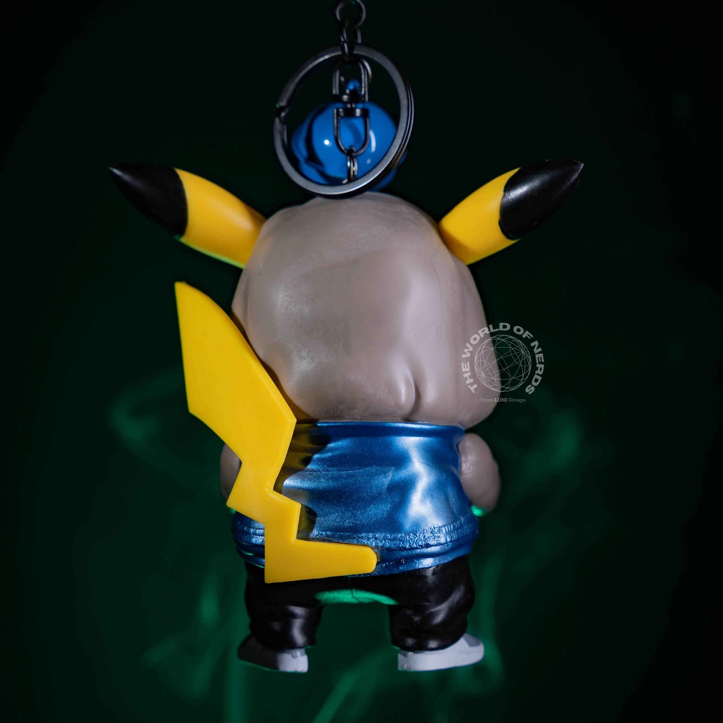 Pikachu Keychain Hoodie in Blue and Grey