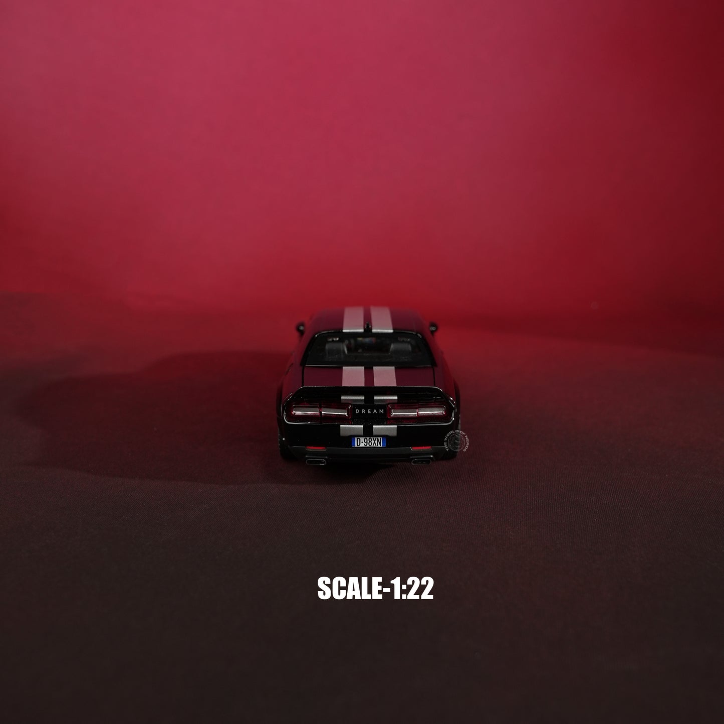 Dodge Challenger Black Model Car - 1:22 Scale Diecast