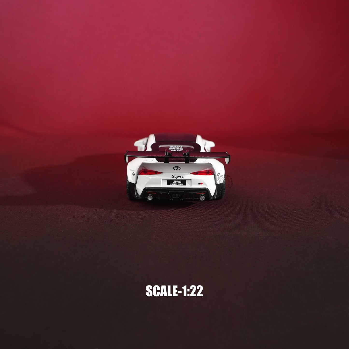 Toyota Supra LBWK White Model Car - 1:22 Scale Diecast