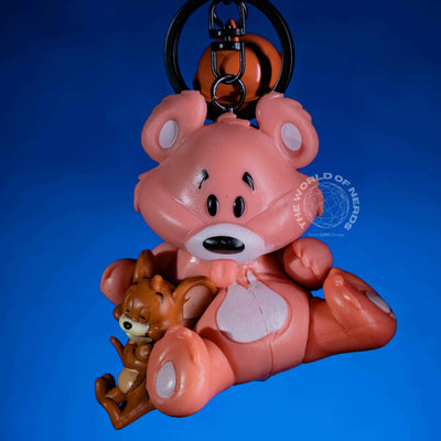 JERRY WITH TEDDY KEYCHAIN - Adorable jerry teddy keychain for all ages - 2