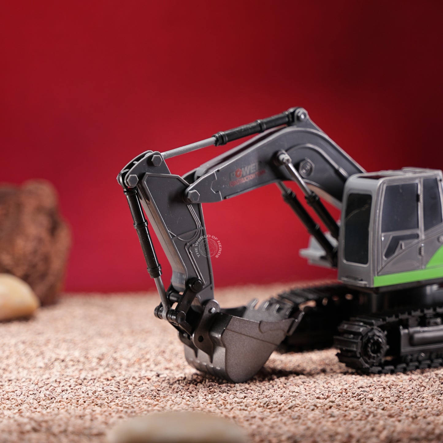 Remote Control Construction Excavator Grey Colour Vehicle - The World Of Nerds